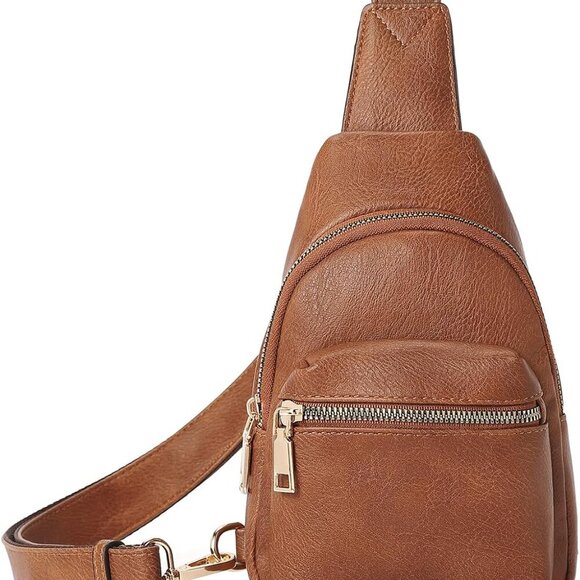 Women’s Faux Leather Crossbody Bag Small Fanny Pack with Multiple Pockets - Picture 6 of 9